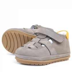 Rakerplus Muppet Hakiki Deri Kum Rengi Cırtlı Anatomik Bebek Sandalet Ayakkabı