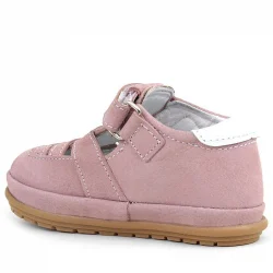 Rakerplus Muppet Hakiki Deri Pudra Cırtlı Anatomik Bebek Sandalet Ayakkabı