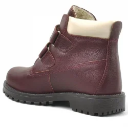 Rakerplus Neson Hakiki Deri Bordo Cırtlı Çocuk Bot