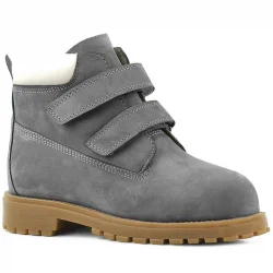 Rakerplus Neson Hakiki Deri Gri Cırtlı Çocuk Bot