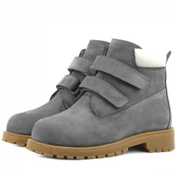 Rakerplus Neson Hakiki Deri Gri Cırtlı Çocuk Bot