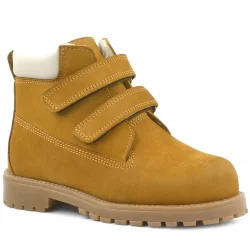 Rakerplus Neson Hakiki Deri Hardal Sarı Cırtlı Çocuk Bot