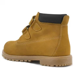 Rakerplus Neson Hakiki Deri Hardal Sarı Cırtlı Çocuk Bot