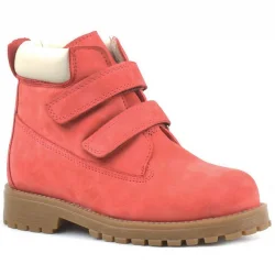 Rakerplus Neson Hakiki Deri Kırmızı Cırtlı Çocuk Bot