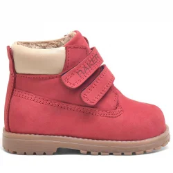 Rakerplus Neson Hakiki Deri Kırmızı Cırtlı Çocuk Bot