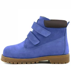 Rakerplus Neson Hakiki Deri Koyu Mavi Cırtlı Çocuk Bot