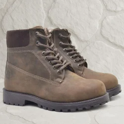 Rakerplus Neson Hakiki Deri Kum Rengi Kışlık Çocuk Bot Postal Ayakkabı