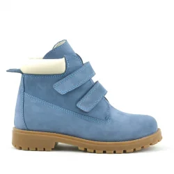 Rakerplus Neson Hakiki Deri Mavi Cırtlı Çocuk Bot