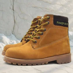 Rakerplus Neson Hakiki Deri Rahat Sarı Fermuarlı Unisex Çocuk Bot