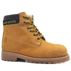 Rakerplus Neson Hakiki Deri Rahat Sarı Fermuarlı Unisex Çocuk Bot