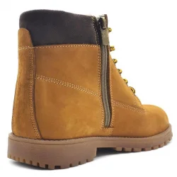 Rakerplus Neson Hakiki Deri Rahat Sarı Fermuarlı Unisex Çocuk Bot