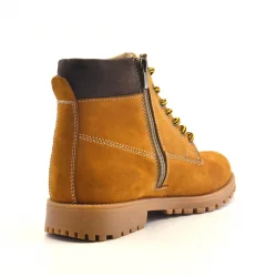 Rakerplus Neson Hakiki Deri Rahat Sarı Fermuarlı Unisex Çocuk Bot