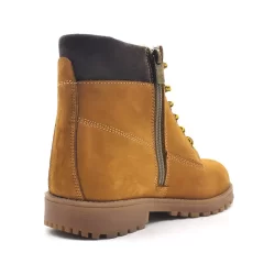 Rakerplus Neson Hakiki Deri Rahat Sarı Fermuarlı Unisex Çocuk Bot