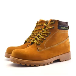 Rakerplus Neson Hakiki Deri Rahat Sarı Fermuarlı Unisex Çocuk Bot