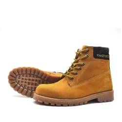 Rakerplus Neson Hakiki Deri Rahat Sarı Fermuarlı Unisex Çocuk Bot