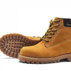 Rakerplus Neson Hakiki Deri Rahat Sarı Fermuarlı Unisex Çocuk Bot