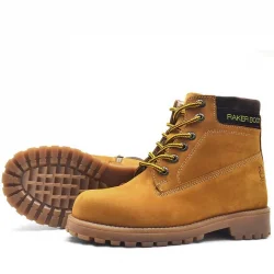 Rakerplus Neson Hakiki Deri Rahat Sarı Fermuarlı Unisex Çocuk Bot