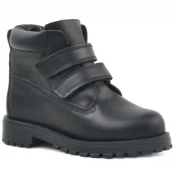 Rakerplus Neson Hakiki Deri Siyah Cırtlı Çocuk Bot