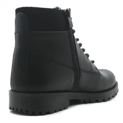 Rakerplus Neson Hakiki Deri Siyah Kışlık Bot Postal