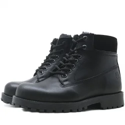 Rakerplus Neson Hakiki Deri Siyah Kışlık Bot Postal