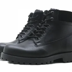 Rakerplus Neson Hakiki Deri Siyah Kışlık Bot Postal