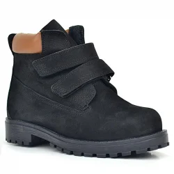 Rakerplus Neson Hakiki Deri Siyah Nubuk Cırtlı Erkek Çocuk Bot