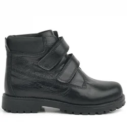 Rakerplus Neson Hakiki Deri Siyah Rugan Cırtlı Kız Çocuk Bot