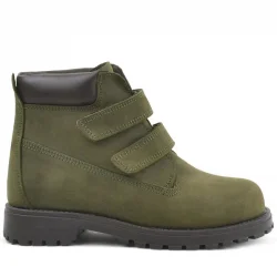 Rakerplus Neson Hakiki Deri Yeşil Cırtlı Çocuk Bot