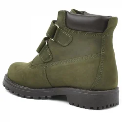 Rakerplus Neson Hakiki Deri Yeşil Cırtlı Çocuk Bot