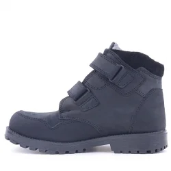 Rakerplus Pixel Hakiki Deri Siyah Nubuk Cırtlı Erkek Çocuk Bot