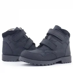 Rakerplus Pixel Hakiki Deri Siyah Nubuk Cırtlı Erkek Çocuk Bot