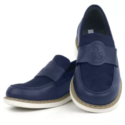 Rakerplus Pixel Lacivert Loafer Çocuk Klasik Okul Ayakkabı