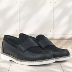 Rakerplus Pixel Siyah Loafer Çocuk Klasik Okul Ayakkabı