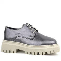 Rakerplus Platin Hakiki Deri Bağcıklı Oxford Günlük Ayakkabı