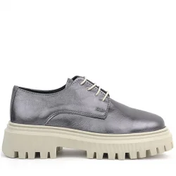 Rakerplus Platin Hakiki Deri Bağcıklı Oxford Günlük Ayakkabı