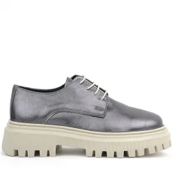 Rakerplus Platin Hakiki Deri Bağcıklı Oxford Günlük Ayakkabı