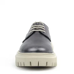 Rakerplus Platin Hakiki Deri Bağcıklı Oxford Günlük Ayakkabı