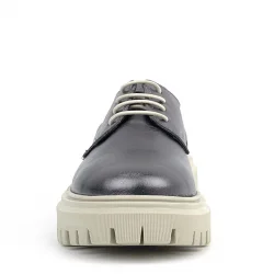 Rakerplus Platin Hakiki Deri Bağcıklı Oxford Günlük Ayakkabı