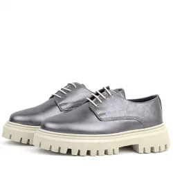 Rakerplus Platin Hakiki Deri Bağcıklı Oxford Günlük Ayakkabı