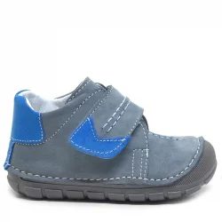 Rakerplus Popeye Hakiki Deri Gri Mavi İlk Adım Unisex Bebek Ayakkabısı