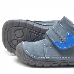 Rakerplus Popeye Hakiki Deri Gri Mavi İlk Adım Unisex Bebek Ayakkabısı