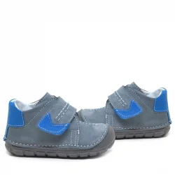 Rakerplus Popeye Hakiki Deri Gri Mavi İlk Adım Unisex Bebek Ayakkabısı