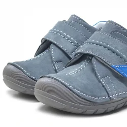 Rakerplus Popeye Hakiki Deri Gri Mavi İlk Adım Unisex Bebek Ayakkabısı