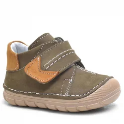 Rakerplus Popeye Hakiki Deri Haki İlk Adım Unisex Bebek Ayakkabısı