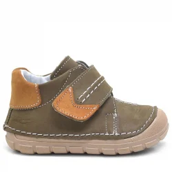 Rakerplus Popeye Hakiki Deri Haki İlk Adım Unisex Bebek Ayakkabısı