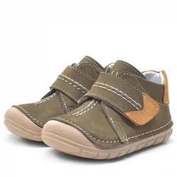 Rakerplus Popeye Hakiki Deri Haki İlk Adım Unisex Bebek Ayakkabısı