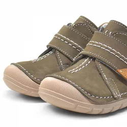 Rakerplus Popeye Hakiki Deri Haki İlk Adım Unisex Bebek Ayakkabısı