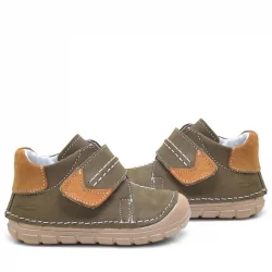 Rakerplus Popeye Hakiki Deri Haki İlk Adım Unisex Bebek Ayakkabısı