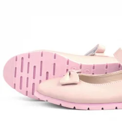 Rakerplus Pudra Fiyonklu Cırtlı Kız Çocuk Babet