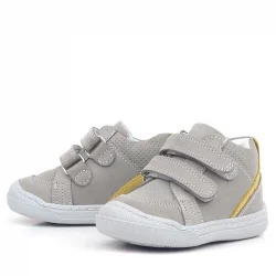 Rakerplus Raya Hakiki Deri Gri Sarı Cırtlı Erkek Bebek Bot